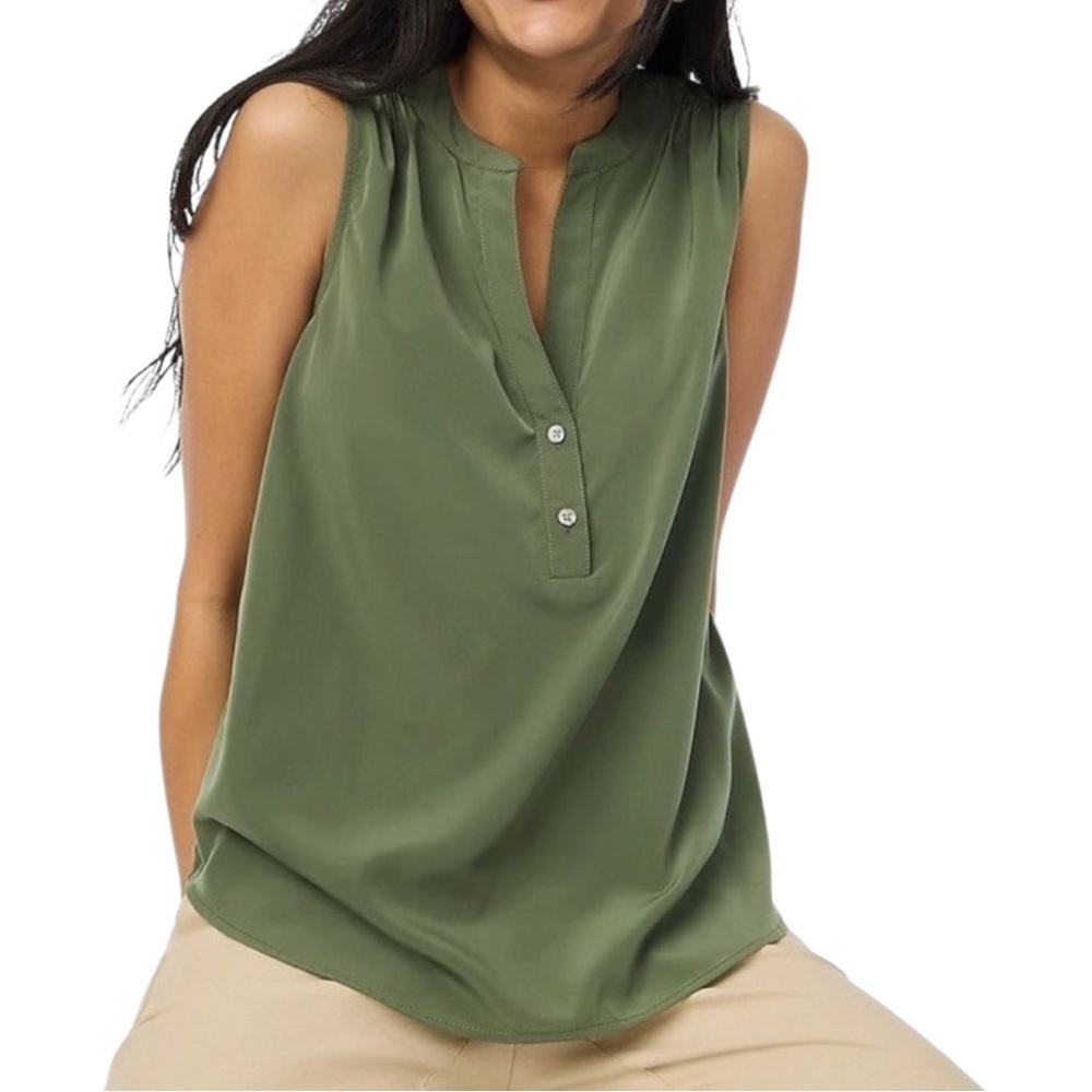 NEW J. Crew Sleeveless Popover Tank Olive Green Size Medium